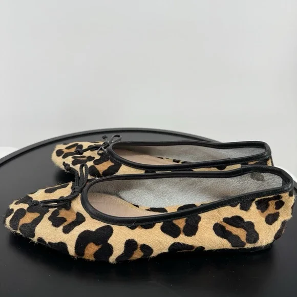 SCHUTZ Arissa Brown and Black Leopard Print Flats Size 6.5B 23 - Picture 3 of 6